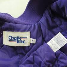 La lakers los angeles nba chalkline basketball jacket xl mens. Vintage 80s Los Angeles Lakers Jacket Mens M Deadstock Nba Basketball Chalk Line The Clothing Vault