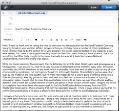 My Cover Letter For The Oregon Ducks Football Coaching Vacancy Funny