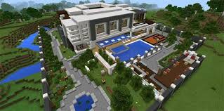 modern mansion map maps for minecraft pe