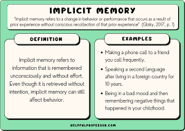 10 implicit memory exles 2024