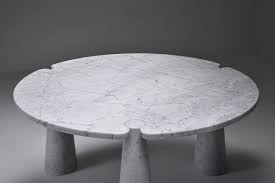 Round Vintage Marble Eros Dining Table