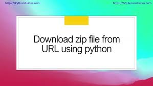 zip file from url in python