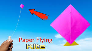 flying paper kite make easy at home
