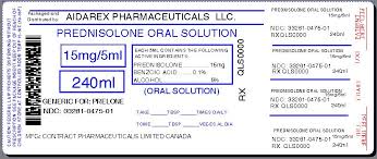 Prednisolone Oral Solution Usp 15 Mg Per 5 Ml6118rx Only