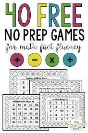 40 math games for math fact fluency