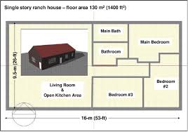 Floor Plan Of The One Story Ranch House