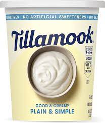 creamy plain simple lowfat yogurt tub