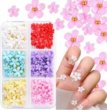 3d flower nail charms for acrylic nails
