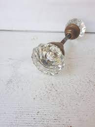 One Set Of Antique Glass Doorknobs