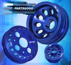 Details About For 350z G35 Fx35 Underdrive Crankshaft Alternator Idler Pulley Wheel Kit Blue