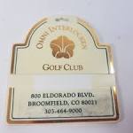 Omni Interlocken Golf Club Golf Bag Tag Vista Sunshine Eldorado | eBay