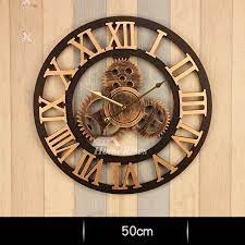 Gear Wall Clock Round 20 Inch Large