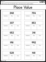 2nd Grade Math Printables Worksheets Numbers And Operations