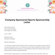 free sports sponsorship letter