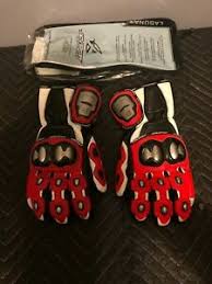 Details About Agv Sport Rivet Leather Motorcycle Glove Red Blk Wht All Sizes