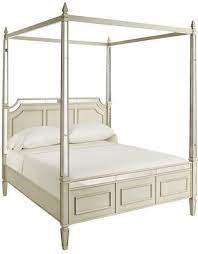 Hayworth Antique White Canopy Bed