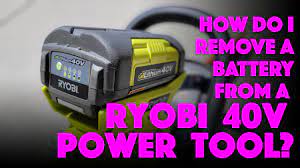 how to remove a ryobi 40v battery you