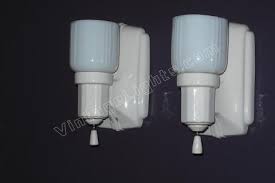 Porcelain Bathroom Lighting Vintage