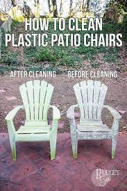 how to clean plastic patio chairs