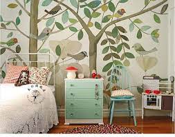 Watercolor Tree Nursery Wallpaper Wall