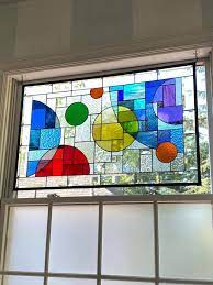 Abstract Large Stained Glass Privacy