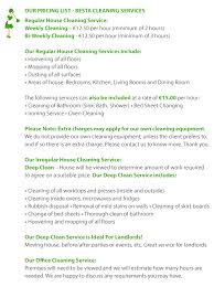 List Of Cleaning Services Under Fontanacountryinn Com