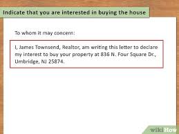 write a letter of interest for a house