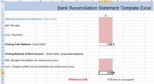 Bank Reconciliation Statement Excel Template Xls Microsoft