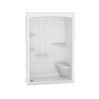 Camelia 60L x 34W x 88H Rectangular Alcove Shower Stall, Left-Drain with Right Seat in White, 3-Piece 105922-000-001-005 MAAX