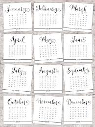 Calendar 2018 Printable Desk Calendar Black And White Your