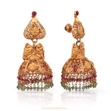 gold antique jhumka from malabar gold
