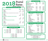 Usps Rate Chart 2018 Postage Chart