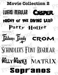 The fonts in use section features posts about fonts used in logos, films, tv shows, video games, books and more; Movies Fonts Download