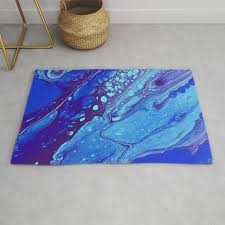 abstract acrylic flow art in purple