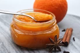 orange jam with warm es