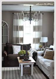 Brown Decor Loving The Grey Curtains