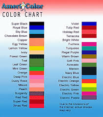 Americolor Color Chart