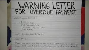 warning letter for overdue payment step