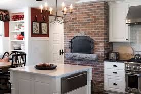 They are brick houses built in 2).(vary) styles. Red Brick In The Kitchen Gambrick