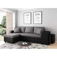 dark gray convertible corner sofa oslo