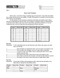 morse code worksheet answers fill