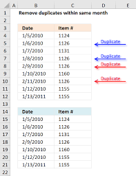 Remove Duplicates Within Same Month Or Year