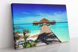 Maldives Sea Beach Canvas Wall Art
