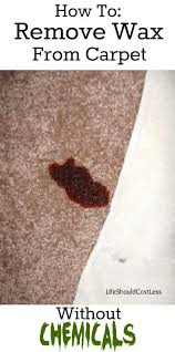 how to remove wax from carpet without