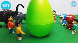Đồ chơi Doremon - Nobita bất ngờ quả trứng khủng long khổng lồ - YouTube