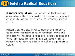 9 solving radical equations warm up solve