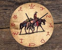 Wall Clocks Vintage Ranch Brands Cowboy