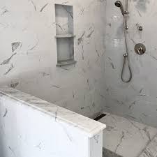 using natural stone in showers to