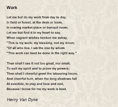 work work poem by henry van