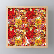Retro Modern Stained Glass Flowers